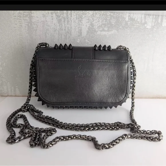 Christian Louboutin Sweet Charity Black Studded Crossbody Bag - Picture 7 of 16